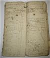 (NEW YORK--LONG ISLAND.) Account book and family register kept by three generations of the Parsons family in Springs.